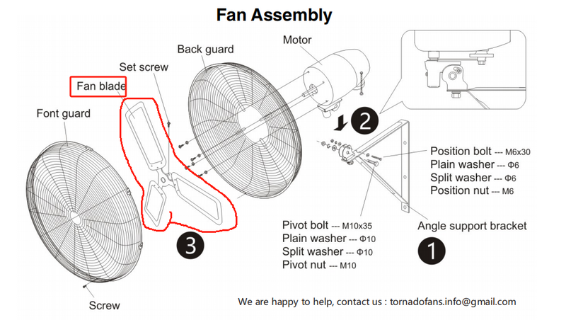 Fan blade of HI-FAN-30MOWF-A-1P