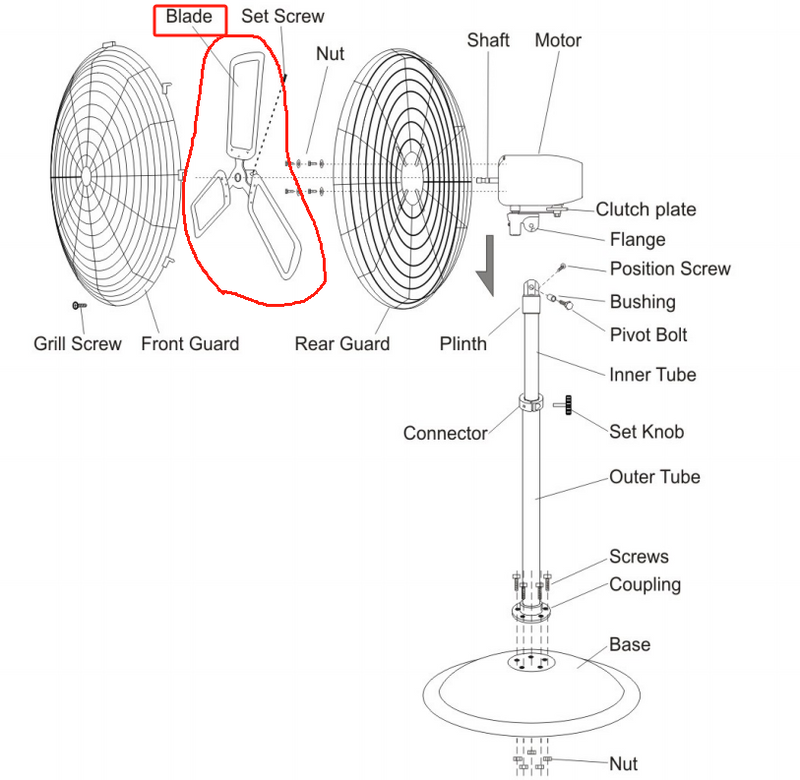 Blade of HI-FAN-24POF-1P